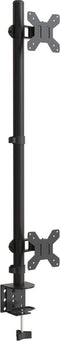 vidaXL - Monitorstandaard - dubbel - VESA - 75/100 - mm - staal - zwart