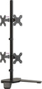 vidaXL - Monitorstandaard - dubbel - VESA - 75/100 - mm - staal - zwart