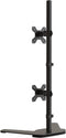 vidaXL - Monitorstandaard - dubbel - VESA - 75/100 - mm - staal - zwart