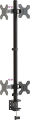 vidaXL - Monitorstandaard - dubbel - VESA - 75/100 - mm - staal - zwart