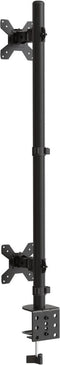 vidaXL - Monitorstandaard - dubbel - VESA - 75/100 - mm - staal - zwart