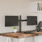 vidaXL - Monitorstandaard - dubbel - VESA - 75/100 - mm - staal - zwart