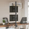 vidaXL - Monitorstandaard - dubbel - VESA - 75/100 - mm - staal - zwart