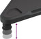 vidaXL - Monitorstandaard - hoek - 49x28x10,5 - cm - zwart