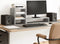 vidaXL - Monitorstandaard - met - bureau-organizer - bewerkt - hout - betongrijs