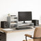 vidaXL - Monitorstandaard - met - bureau-organizer - bewerkt - hout - grijs - sonoma