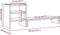 vidaXL - Monitorstandaard - met - bureau-organizer - bewerkt - hout - wit