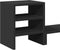vidaXL - Monitorstandaard - met - bureau-organizer - bewerkt - hout - zwart