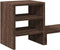 vidaXL - Monitorstandaard - met - bureau-organizer - bewerkt - hout - bruin - eiken