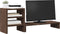 vidaXL - Monitorstandaard - met - bureau-organizer - bewerkt - hout - bruin - eiken