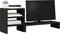vidaXL - Monitorstandaard - met - bureau-organizer - bewerkt - hout - zwart