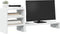 vidaXL - Monitorstandaard - met - bureau-organizer - bewerkt - hout - wit
