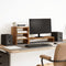 vidaXL - Monitorstandaard - met - bureau-organizer - hout - oud - houtkleurig