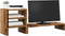 vidaXL - Monitorstandaard - met - bureau-organizer - hout - oud - houtkleurig