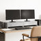 vidaXL - Monitorstandaard - met - lades - 100x27x15 - cm - bewerkt - hout - betongrijs