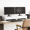 vidaXL - Monitorstandaard - met - lades - 100x27x15 - cm - bewerkt - hout - wit