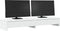 vidaXL - Monitorstandaard - met - lades - 100x27x15 - cm - bewerkt - hout - wit