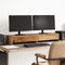 vidaXL - Monitorstandaard - met - lades - 100x27x15 - cm - hout - oud - houtkleurig