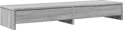 vidaXL - Monitorstandaard - met - lades - 100x27x15 - cm - hout - grijs - sonoma - eiken