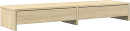 vidaXL - Monitorstandaard - met - lades - 100x27x15 - cm - hout - sonoma - eikenkleur
