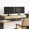 vidaXL - Monitorstandaard - met - lades - 100x27x15 - cm - hout - sonoma - eikenkleur