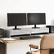 vidaXL - Monitorstandaard - met - lades - 100x27x15 - cm - hout - grijs - sonoma - eiken