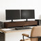 vidaXL - Monitorstandaard - met - lades - 100x27x15 - cm - hout - bruin - eikenkleur