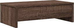 vidaXL - Monitorstandaard - met - lades - 50x27x15 - cm - hout - bruin - eikenkleurig