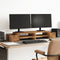 vidaXL - Monitorstandaard - met - opbergruimte - 100x27x15 - cm - hout - oud - hout