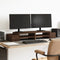 vidaXL - Monitorstandaard - met - opbergruimte - 100x27x15 - cm - hout - bruin - eiken