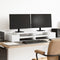 vidaXL - Monitorstandaard - met - opbergruimte - 100x27x15 - cm - bewerkt - hout - wit