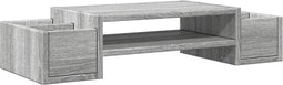 vidaXL - Monitorstandaard - met - opbergruimte - 70x27x15 - cm - hout - grijs - sonoma