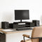 vidaXL - Monitorstandaard - met - opbergruimte - 70x27x15 - cm - hout - zwart