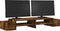 vidaXL - Monitorstandaard - met - opslag - 100x27x15 - cm - hout - gerookt - eiken