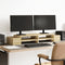vidaXL - Monitorstandaard - opbergruimte - 100x27x15 - cm - hout - sonoma - eiken