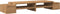 vidaXL - Monitorstandaard - opbergruimte - 100x27x15 - cm - hout - artisanaal - eik