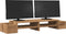 vidaXL - Monitorstandaard - opbergruimte - 100x27x15 - cm - hout - artisanaal - eik