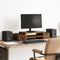 vidaXL - Monitorstandaard - opbergruimte - 70x27x15 - cm - hout - gerookt - eiken