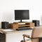 vidaXL - Monitorstandaard - opbergruimte - 70x27x15 - cm - hout - artisanaal - eiken