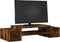 vidaXL - Monitorstandaard - opbergruimte - 70x27x15 - cm - hout - gerookt - eiken