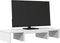 vidaXL - Monitorstandaard - verstelbaar - 60x24x10,5 - cm - bewerkt - hout - wit
