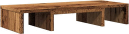 vidaXL - Monitorstandaard - verstelbaar - 60x24x10,5 - cm - hout - oud - houtkleurig