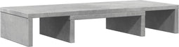 vidaXL - Monitorstandaard - verstelbaar - 60x24x10,5 - cm - hout - betongrijs