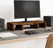 vidaXL - Monitorstandaard - verstelbaar - 60x24x10,5 - cm - hout - gerookt - eiken