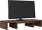 vidaXL - Monitorstandaard - verstelbaar - 60x24x10,5 - cm - hout - bruin - eiken