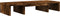 vidaXL - Monitorstandaard - verstelbaar - 60x24x10,5 - cm - hout - gerookt - eiken