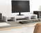 vidaXL - Monitorstandaard - verstelbaar - 80x24x10,5 - cm - bewerkt - hout - wit