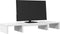 vidaXL - Monitorstandaard - verstelbaar - 80x24x10,5 - cm - bewerkt - hout - wit