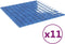 vidaXL Mozaïektegels 11 st zelfklevend 30x30 cm glas blauw