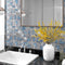 vidaXL Mozaïektegels 11 st zelfklevend 30x30 cm glas blauw
